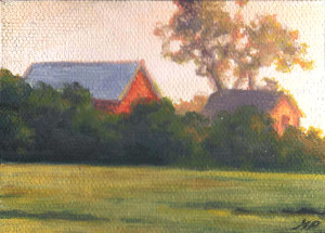 Old Iowa Farmhouse Original painting by Matt Philleo