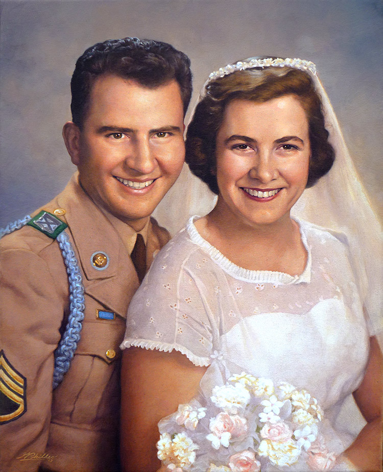 Wedding Portrait painting from photo