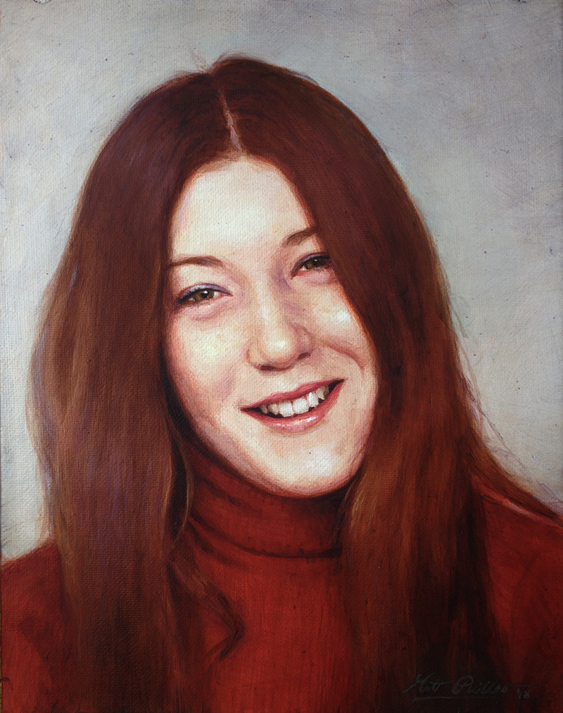  8" x 10" realistic acrylic portrait on canvas