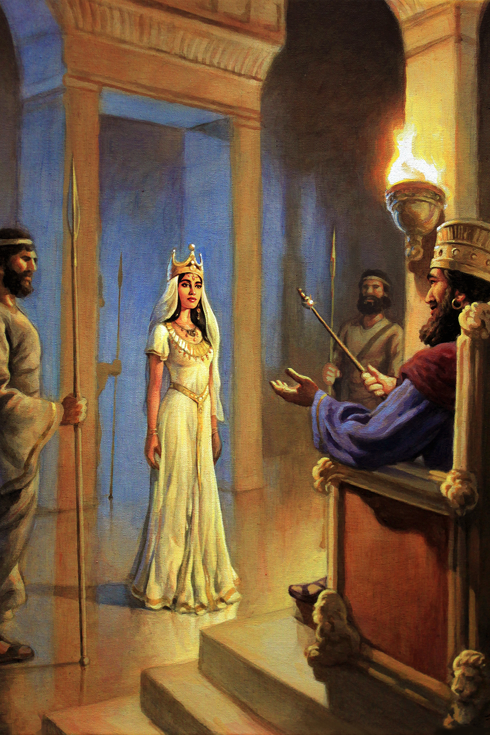 Esther-Bible-Painting-Illustration_King-Xerxes
